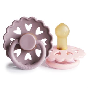 FRIGG Fairytale - Round Latex 2-Pack Pacifiers - The Little Mermaid/The Snow Queen - Size 1
